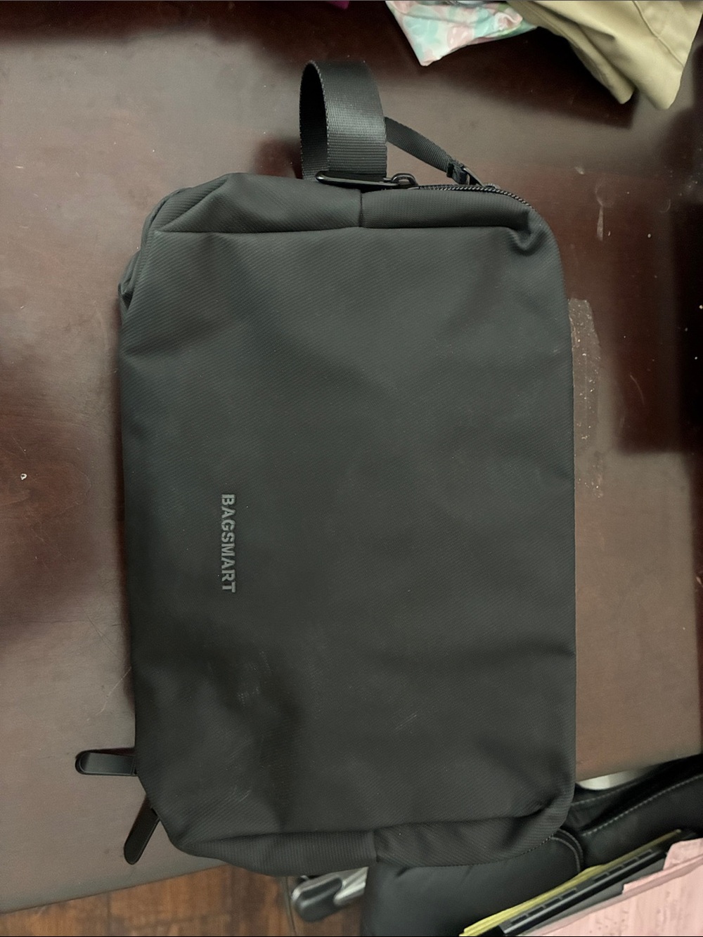 BAGSMART Black Men’s Bag for travel- cords- etc